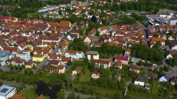 Vista Aérea Ciudad Balingen Alemania — Vídeos de Stock