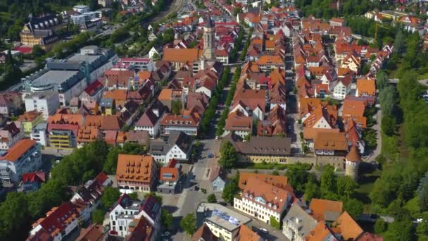 Flygfoto Över Staden Balingen Tyskland — Stockvideo