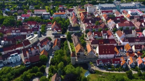 Vista Aérea Ciudad Balingen Alemania — Vídeo de stock