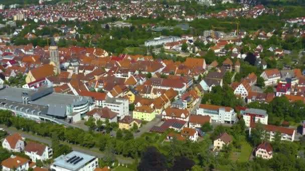 Vista Aérea Ciudad Balingen Alemania — Vídeos de Stock