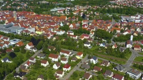 Flygfoto Över Staden Balingen Tyskland — Stockvideo