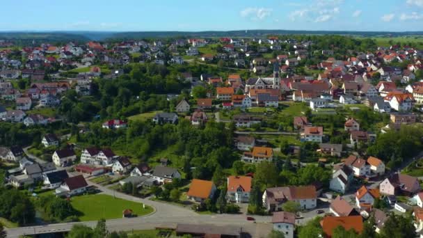 Letecký Pohled Obec Stetten Německu — Stock video