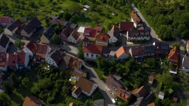 Widok Lotu Ptaka Wieś Zamek Weiler Niemczech — Wideo stockowe