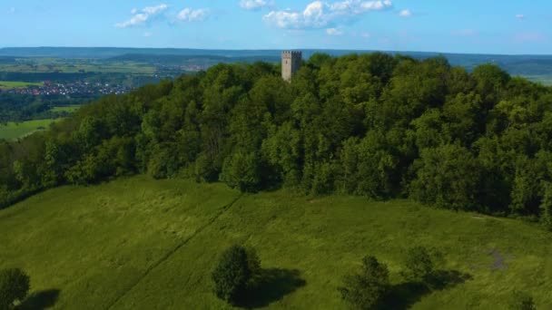 Almanya Daki Weiler Kalesi Köyünün Havadan Görünüşü — Stok video