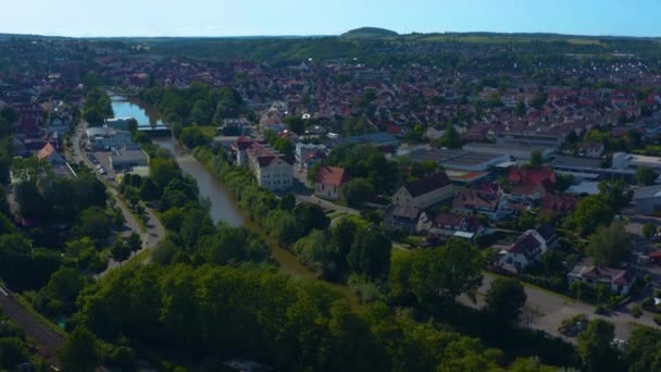 Вид Повітря Місто Роттенбург Німеччина — стокове відео