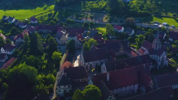 Aérea Del Monasterio Bebenhausen Alemania Una Tarde Primavera — Vídeos de Stock