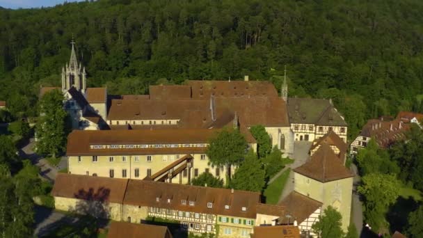 Aérienne Monastère Bebenhausen Allemagne Fin Après Midi Printemps — Video