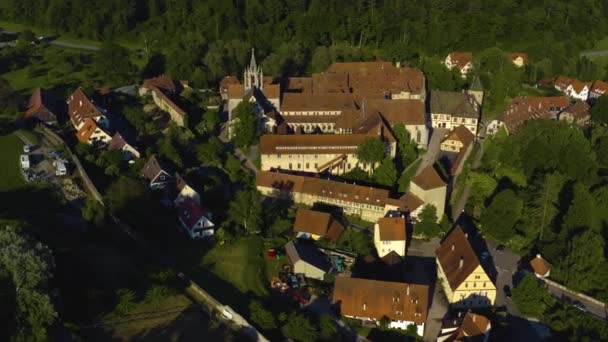 Aerial Från Klostret Bebenhausen Tyskland Sen Eftermiddag Våren — Stockvideo