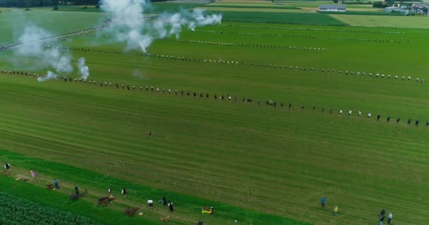 Saluting Gun Shoot Bllerschieen Баварії Кілька Пострілів Стріляли Одночасно — стокове відео