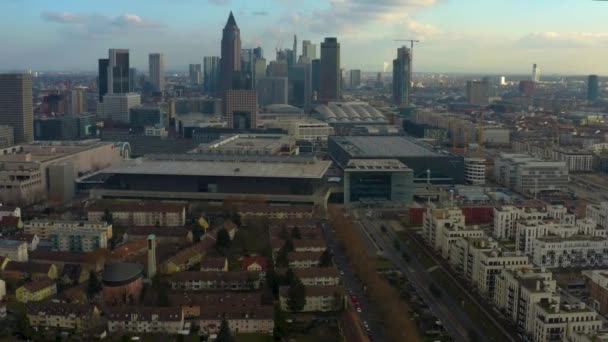 Luchtfoto Van Frankfurt — Stockvideo
