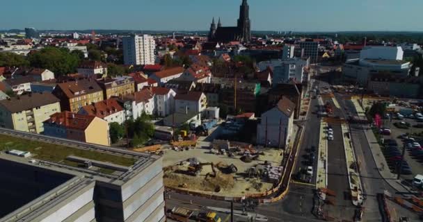 Vista Aérea Ulm Minster Ulm Final Tarde Ensolarado — Vídeo de Stock