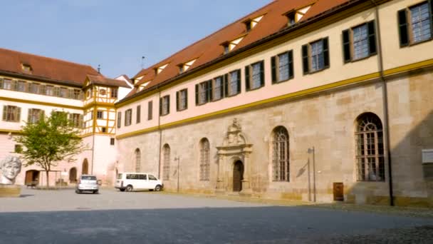 Staré Město Tuebingen Slunečného Dne Létě Brzy Ráno — Stock video