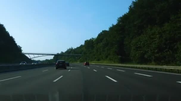 Tempo Condução Autobahn Alemanha Torno Stuttgart — Vídeo de Stock