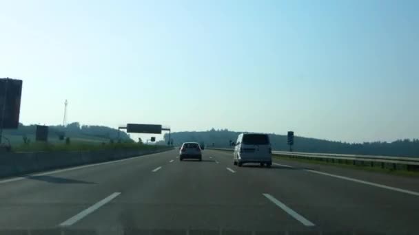 Tempo Condução Autobahn Alemanha Torno Stuttgart — Vídeo de Stock