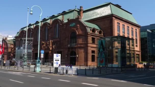 Blick Auf Die Innenstadt Der Stadt Mannheim Einem Sonnigen Sommertag — Stockvideo