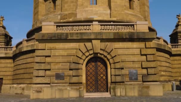 Vue Château Eau Fontaine Mannheim Allemagne Sur Friedrichsplatz Par Une — Video