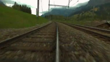 Zaman aşımı İstasyonda bir tren baskını Spiez ve kandertal İsviçre 'de