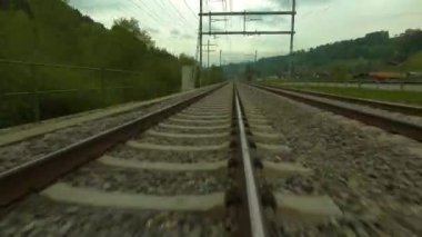 Zaman aşımı İstasyonda bir tren baskını Spiez ve kandertal İsviçre 'de