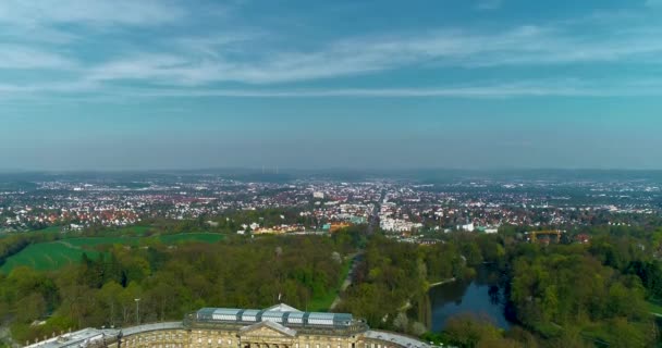 Vista Aérea Del Parque Wilhelmshoehe Lugar Kassel Alemania — Vídeo de stock