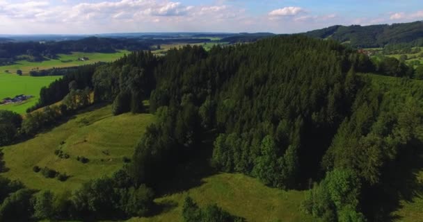 Αεροφωτογραφία Γύρω Από Swabisch Άλπεις Στη Γερμανία Μια Ηλιόλουστη Μέρα — Αρχείο Βίντεο