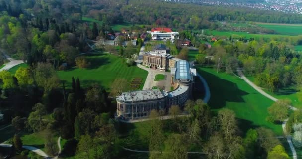 Aerial View Wilhelmshoehe Park Place Kassel Germany — Stock Video