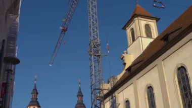 Ludwigsburg şehir merkezinde Sonbaharda güneşli bir günde.