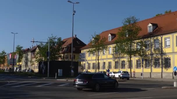 Downtown Ludwigsburg Μια Ηλιόλουστη Μέρα Φθινόπωρο — Αρχείο Βίντεο