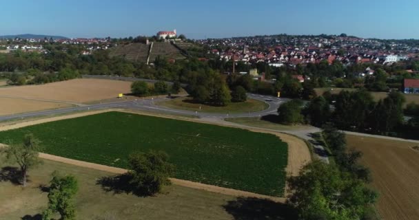 Vista Aérea Castelo Kaltenstein Vaihingen Der Enz Uma Manhã Ensolarada — Vídeo de Stock