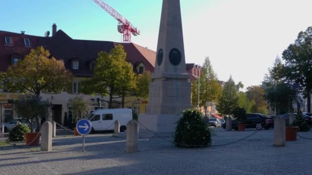 Centro Ludwigsburg Día Soleado Otoño — Vídeos de Stock