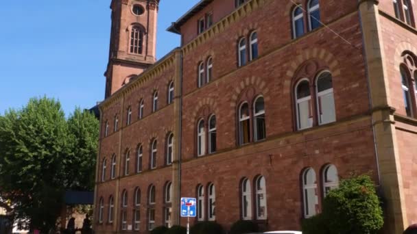Heidelberg Einem Sonnigen Sommermorgen Der Fußgängerzone Innenstadt Der Altstadt — Stockvideo