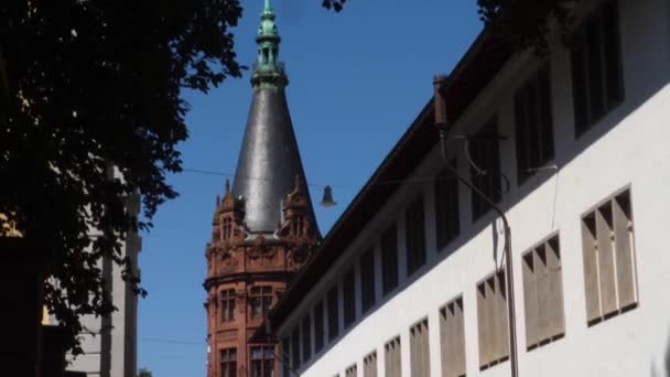 Heidelberg Una Mañana Soleada Verano Zona Peatonal Del Centro Ciudad — Vídeos de Stock