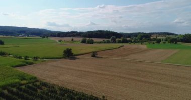 Yazın güneşli bir günde Almanya 'da Bodensee, Konstanz Gölü' nün havadan görünüşü
