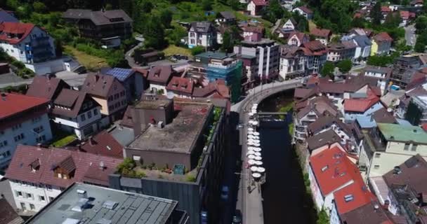 Вигляд Повітря Місто Центрі Баден Ральттемберг Літній Час — стокове відео