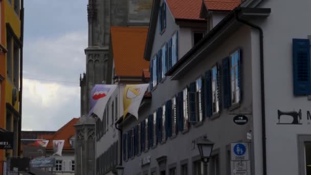 Der Konstanzer Dom Einem Bewölkten Sommertag — Stockvideo