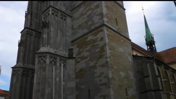 Katedrális Constance Városában Konstanz Egy Felhős Nyári Napon — Stock videók