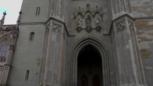 Katedra Konstancji Konstancja Pochmurny Dzień Lata — Wideo stockowe