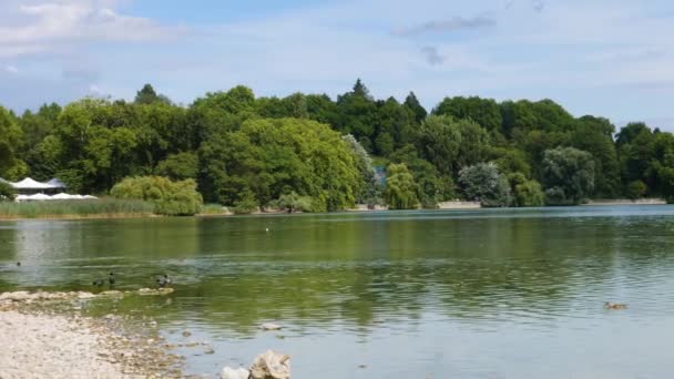 Zeitraffer Bootsfahrt Auf Rhein Bodensee Einem Sonnigen Sommertag — Stockvideo