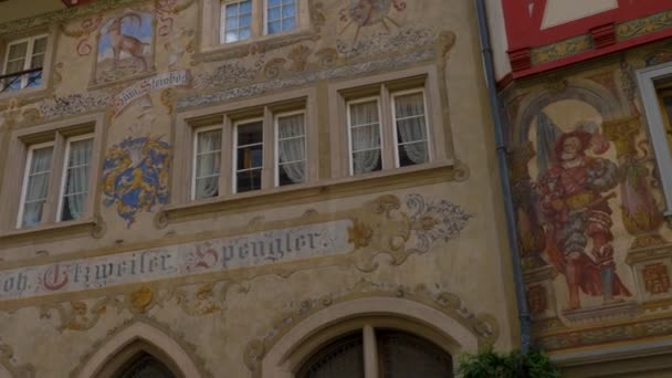 City Stein Rhein Lake Bodensee Switzerland Old Town Sunny Day — Stock Video