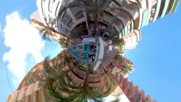 Alicante Hiszpania Kamerą 360 Stopni Jak Mała Planeta Jadąca Słoneczny — Wideo stockowe
