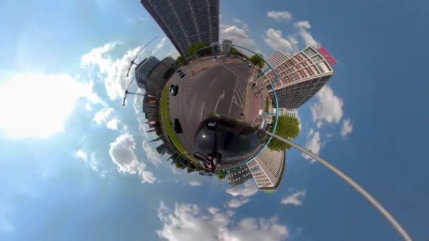 Літній Сонячний День 360 Фотоапаратами — стокове відео