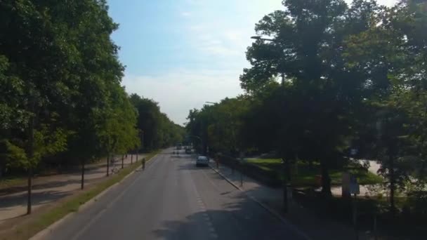 Létání Ulicích Berlína Slunečného Letního Dne Vrcholu Dvoupatrového Autobusu — Stock video