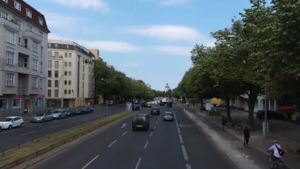 Flying Streets Berlin Sunny Day Summer Top Double Decker Bus — Stock Video