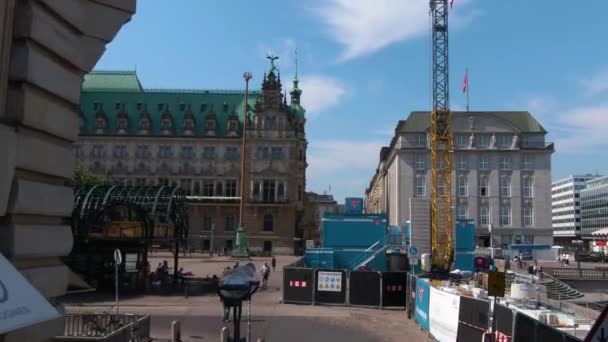 Volando Por Las Calles Hamburgo Una Ciudad Alemania Parte Superior — Vídeos de Stock