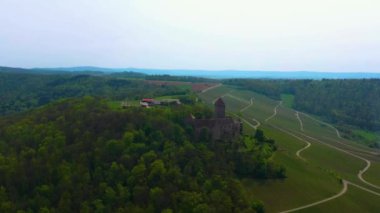 Oberstenfeld 'den Lichtenberg Kalesi' nin havadan görünüşü