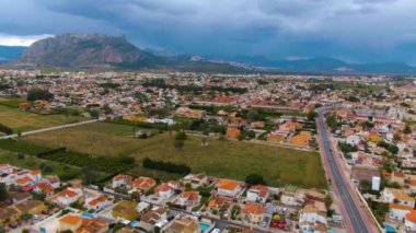 İspanya 'da Denia yakınlarındaki kuzey sahilinin hava görüntüsü.