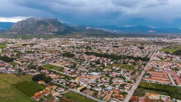 Aérien Ville Nord Denia Espagne — Video