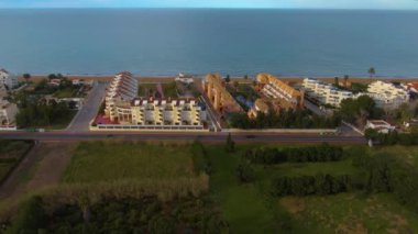 İspanya 'da Denia yakınlarındaki kuzey sahilinin hava görüntüsü.