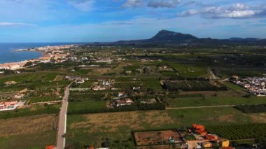 İspanya 'da Denia yakınlarındaki kuzey sahilinin hava görüntüsü.
