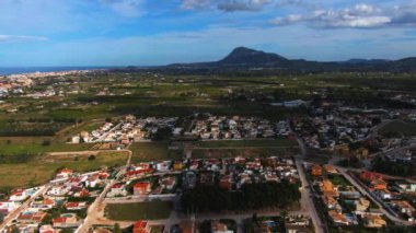 İspanya 'da Denia yakınlarındaki kuzey sahilinin hava görüntüsü.