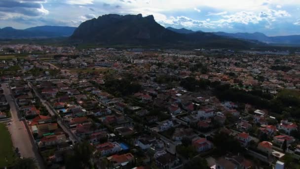 Vista Aérea Praia Norte Perto Denia Espanha Uma Tarde Final — Vídeo de Stock